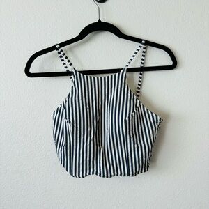 Lululemon Waterside Striped Bikini Top Navy and White